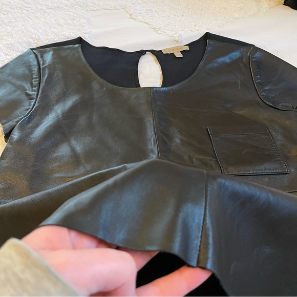 Anthro Bordeaux 100% Sheepskin Shirt - Picture 5 of 10